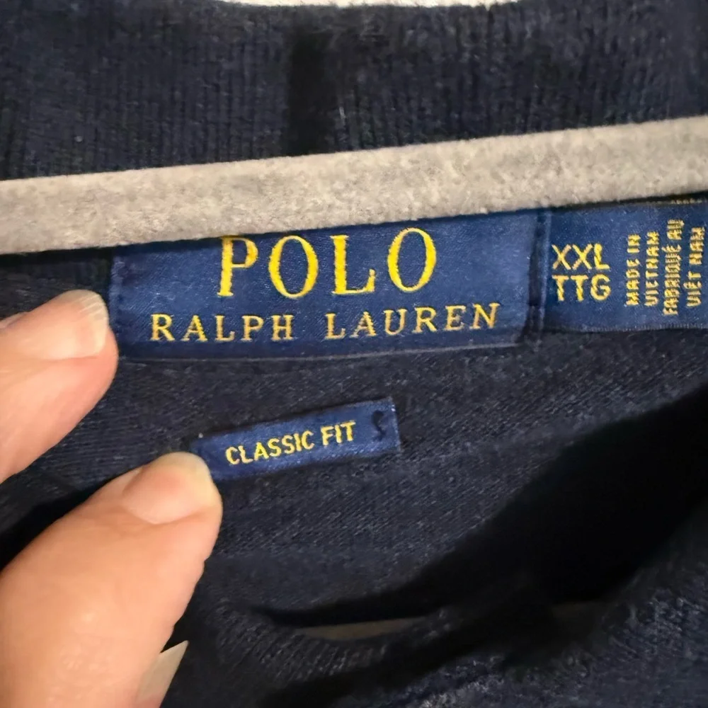 Polo Ralph Lauren Navy Blue W/ Lt Blue Pony Polo Shirt, Classic Fit, XXL, Golfer